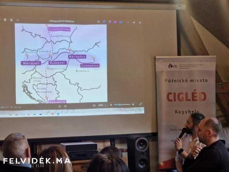 A Közép-Európát kereszt alakban átszelő Mária Út térképe (Fotó: Berényi Kornélia)