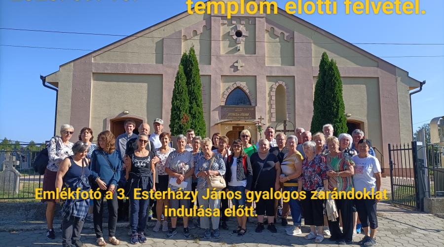 A Szent Imre templom előtti csoportkép