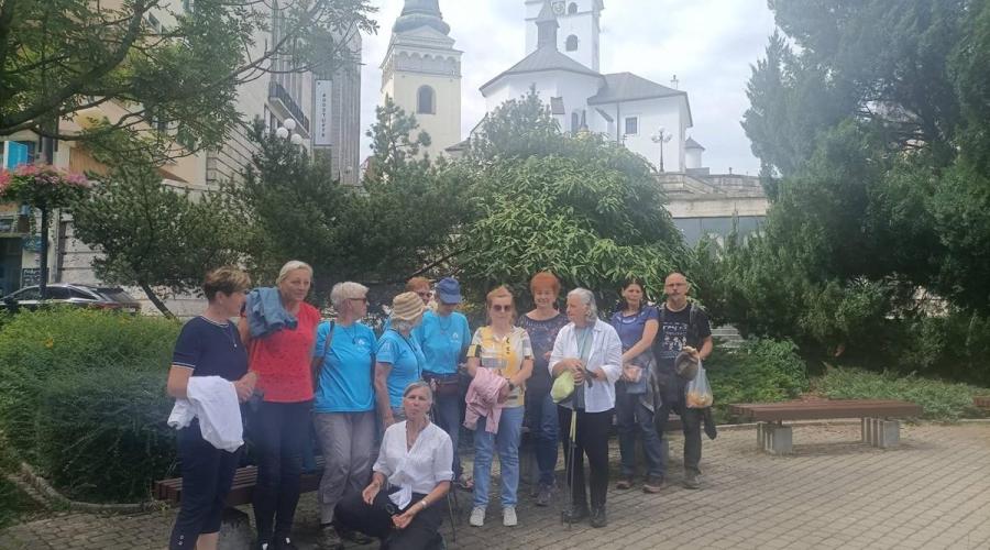 A zarándokcsoport Zsolnán (Fotó: Via Mariae p.t.)